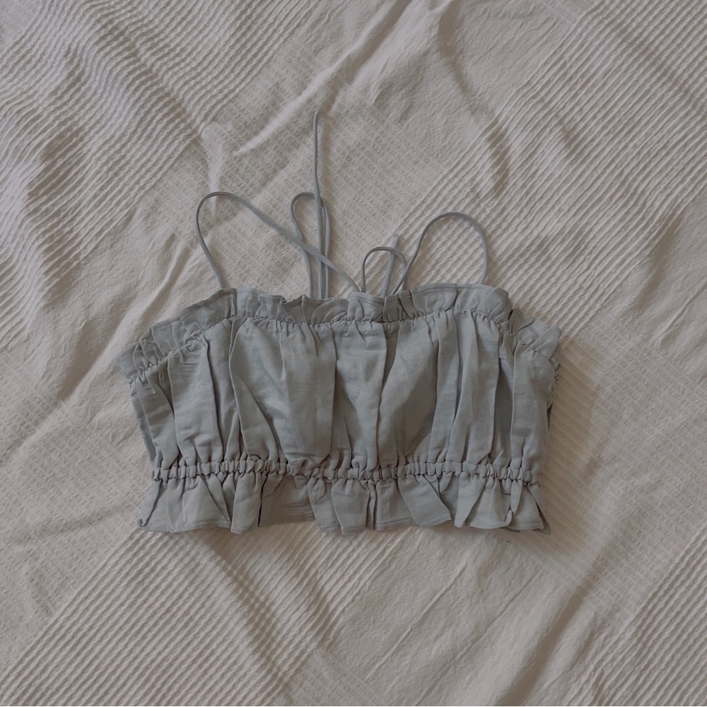 H&M ruffled strappy crop top